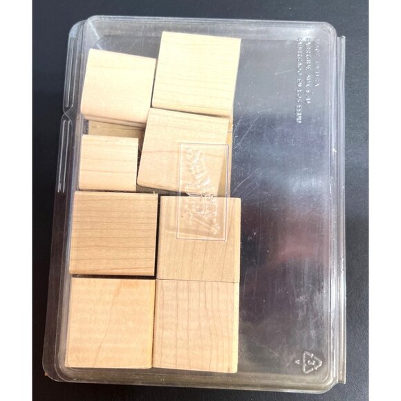 Stampin Up! New Wood MOunted Rubber Stamp Set "Riveting" 8 Pieces - Picture 3 of 3